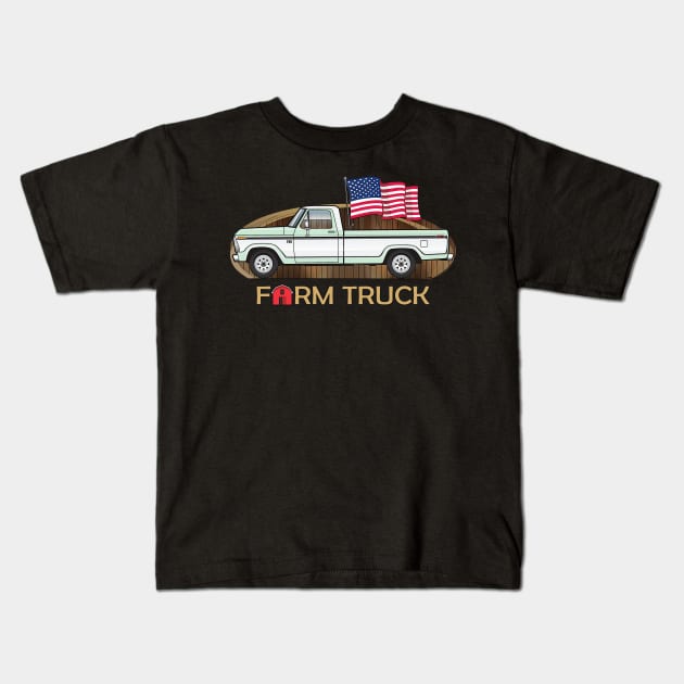 Farm Truck Kids T-Shirt by JRCustoms44